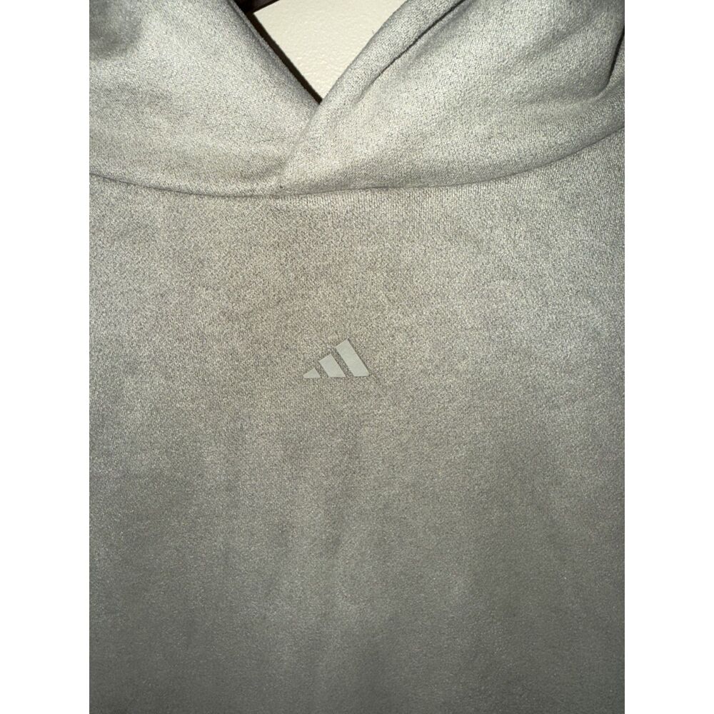 adidas Basketball Sueded Hoodie Sesame Beige Tan IN7707 Unisex Medium Oversized - Picture 3 of 9